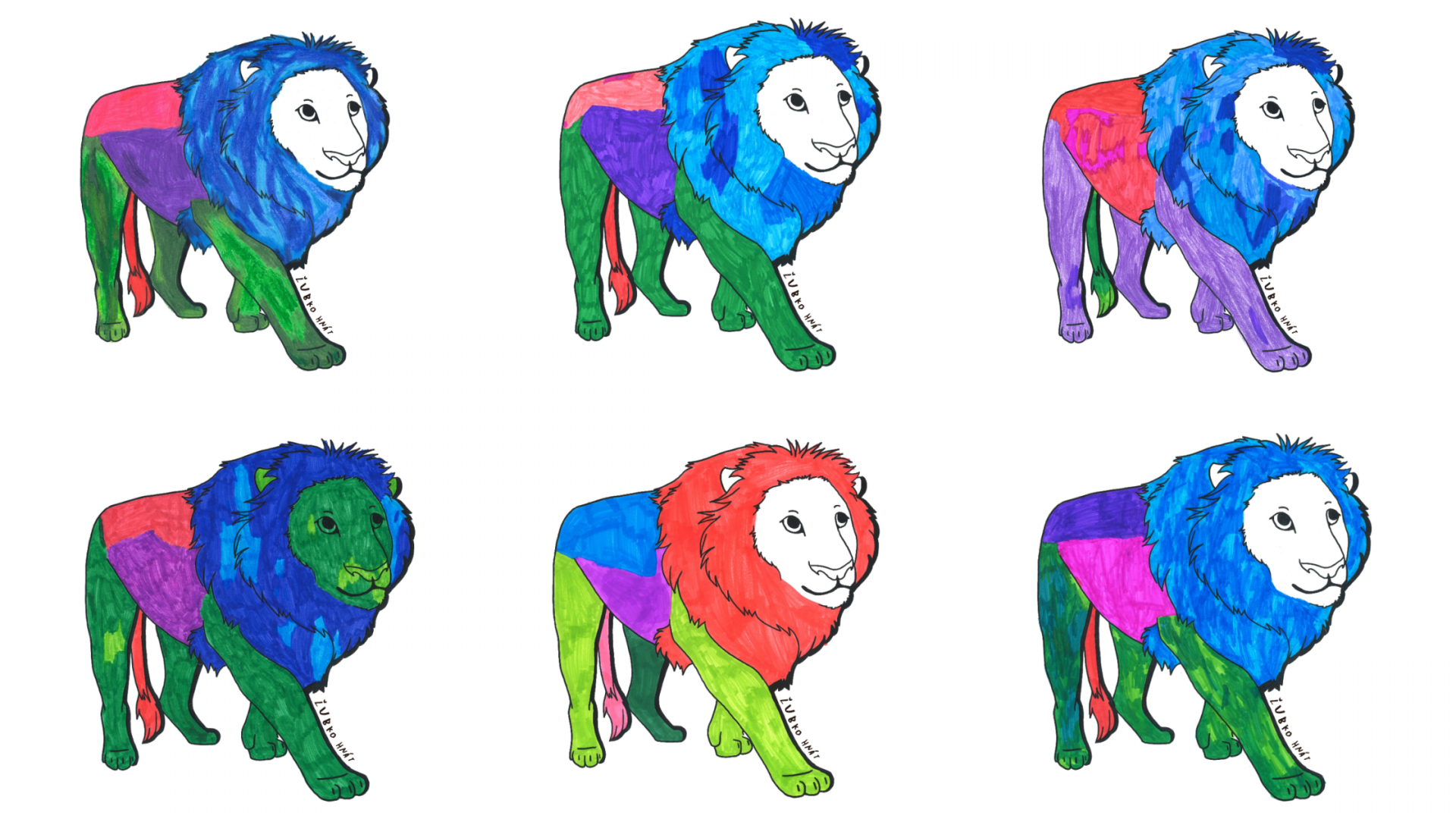 Série lvů –⁠ jedinečná kombinace pěti barev